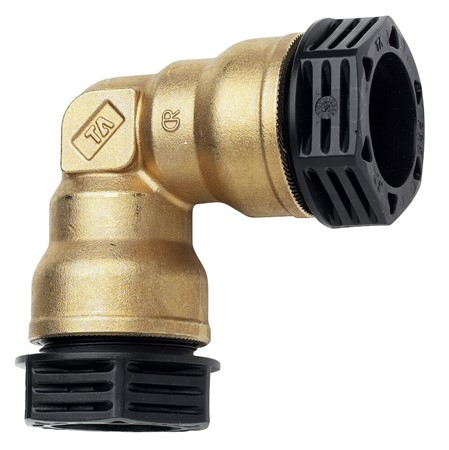 Vinkel 90° PEM 16 mm plast