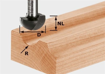 Hålkälsfräs HW 8mm Spind S8 R12,7 Festool