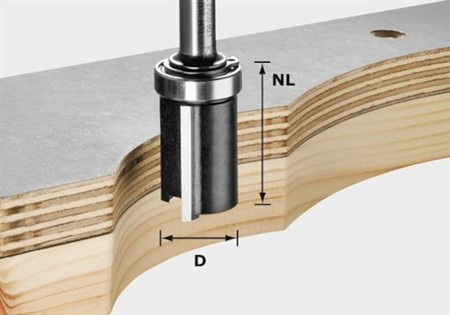 Kantfräs HW 8mm Spind S8 D19/NL25 Festool