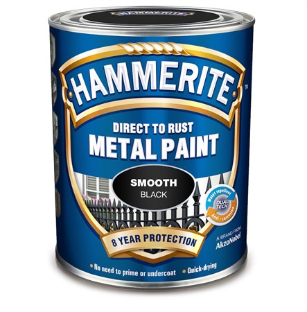 Metallfärg 0,75L Vit slät Hammerite smooth finish