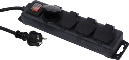 Grenuttag 4-v jord 3M kabel IP44 m.lock 3G1.5