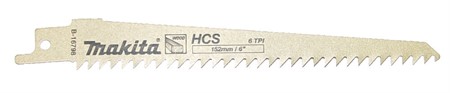Tigersågblad B-16798 HCS TRÄ 6TPI 130x1,25 mm 5-pack Makita