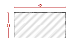 Ytterpanelbräda impregnerad 22x45 mm NTR-AB