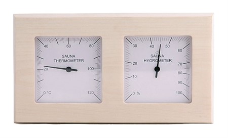 Bastutermometer & Hygrometer Kvadrat ASP