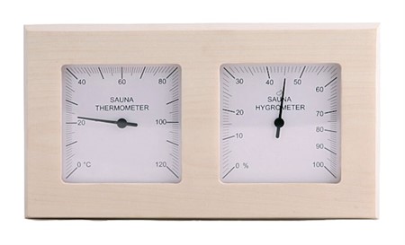 Bastutermometer & Hygrometer Kvadrat ASP