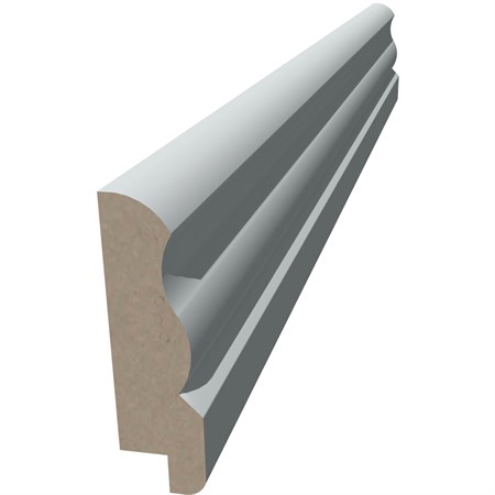 Bröstlist MDF VIT 16x56x2440 mm Regina Pärlspont
