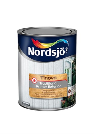 Grundfärg vit 1L trä utomh.oljeb.Nordsjö Tin.Trad.Primer Exterior