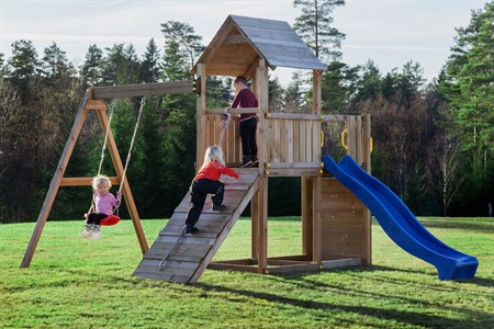 Lekborg 3 stor inkl blå rutschkana FSC Jabo