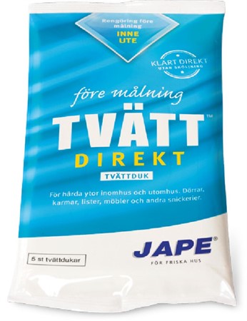 Tvätt Direkt Tvättduk 5-pack rengöring före målning JAPE