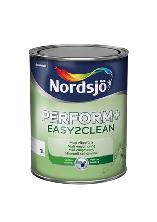 Väggfärg 10 BW 1L Perform+Easy2Clean Nordsjö inomh.