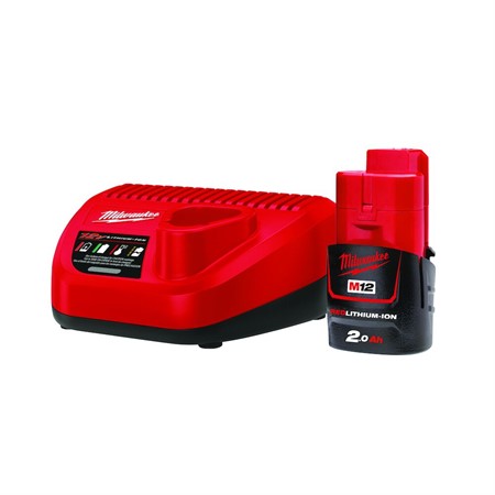 Batterikit M12 NRG-201 Milwaukee batteri & laddare