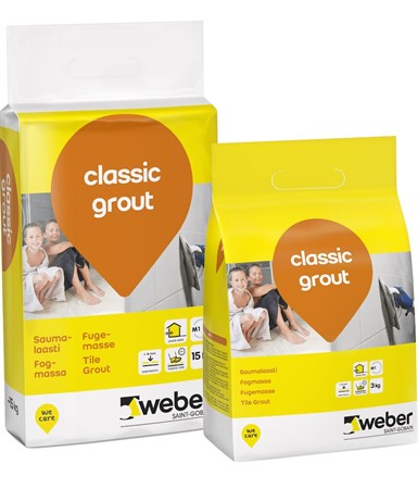 Fogmassa Classic Grout WHITE 3 kg Weber