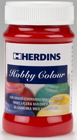 Hobbyfärg 100ml Julröd 102 inomh.Herdins