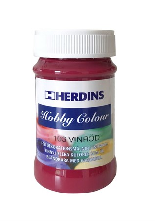 Hobbyfärg 100ml Vinröd 103 inomh.Herdins