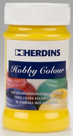 Hobbyfärg 100ml Gul 104 inomh.Herdins