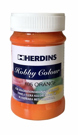 Hobbyfärg 100ml Orange 105 inomh.Herdins