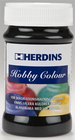 Hobbyfärg 100ml Svart 118 inomh.Herdins