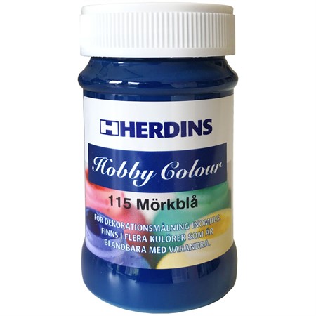 Hobbyfärg 100ml Mörkblå 115 inomh.Herdins