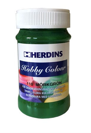 Hobbyfärg 100ml Mörkgrön 110 inomh.Herdins