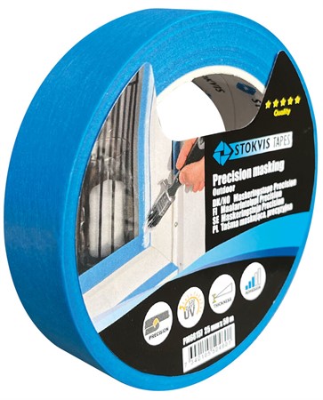 Maskeringstejp precision blå 25MMX50M