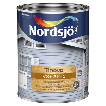 Fasadfärg BW 1L Tinova VX+ 2 IN 1 Trä ute Nordsjö Prof.