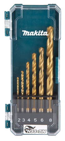 Metallborrsats D-72833 HSS-TIN D2-8 mm 6-delar Makita