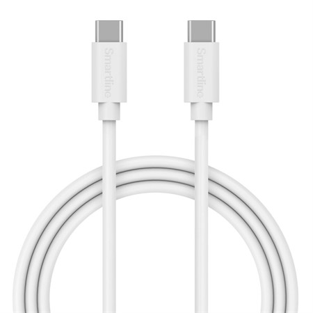 Laddkabel 2m USB-C/USB-C 2.0 vit