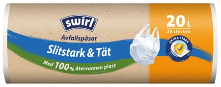 Avfallspåse m handtag 20L