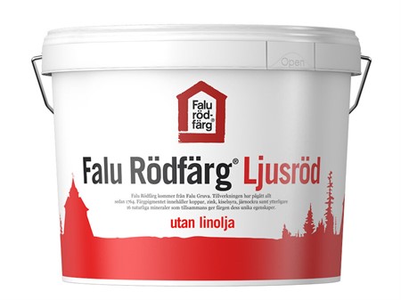 Falu Rödfärg 10 liter LJUSRÖD UTAN OLJA