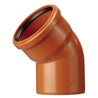 Markavlopp böj PVC Ø110  mm 45° orange