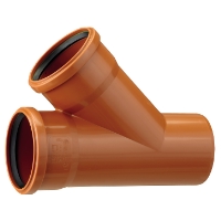 Markavlopp gren PVC Ø110-110  mm 45° PP orange