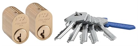 Cylinder 1201 MÄSSING MP1  2 Cyl. 5 Nyckl