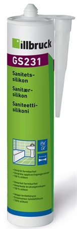 Sanitetssilikon GS231 vit 310ml Tremco