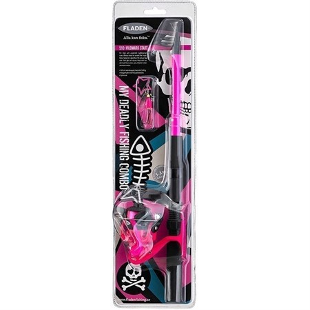 Teleskop haspelset 165cm rosa Fladen