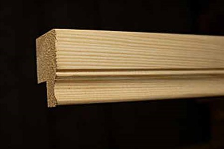 Bröstlist 33x43 mm nr33 Furu