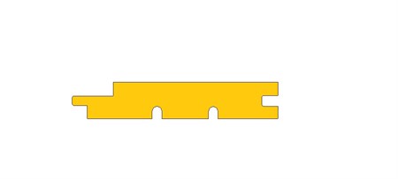 Spårpanel 4018 RAK KANT 16x95 mm obehandlad furu 10 mm springa