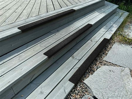 Trappnoslist Antislip SVART 30x70x1000mm Förborrad Mimer SafeStep
