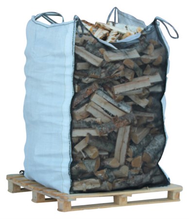 Björkved lufttorkad FK 30-50% i storsäck c:a 1,5 m³